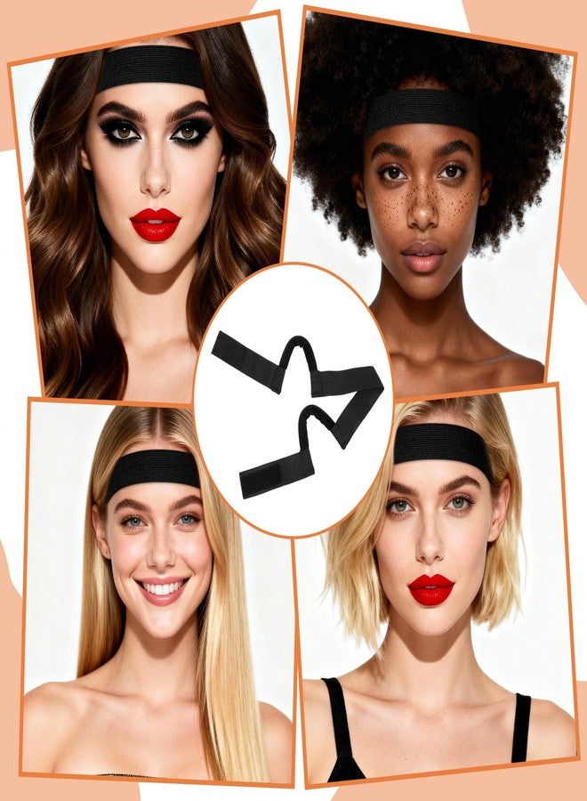 XLIUAX 3 Pcs Wig Band with Ear Cut Outs, Lace Bands for Wigs Elastic Headband for No Slip C Shaped Earless Band Front Melting Satin Thin Black Curve Lace Wig Headbands Regualr Wigs - Image 4